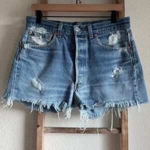 Levi’s 501 Vintage Cutoff High Waist Distressed Denim Shorts sz: 8